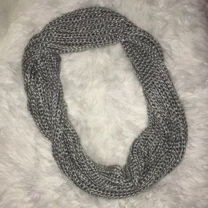 Grey infinity scarf